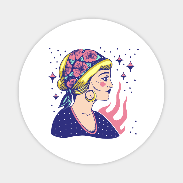 Blonde gipsy Magnet by Paolavk